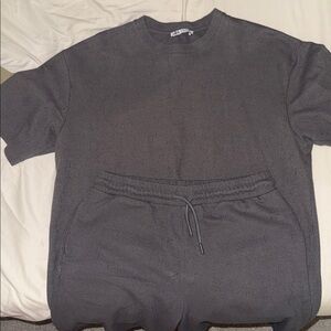 Zara Charcoal Short Sleeve w/ shorts set